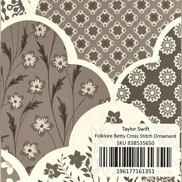 Taylor Swift Betty Cross-Stitch Ornament Official Folklore HOLD - Picture 3 of 3